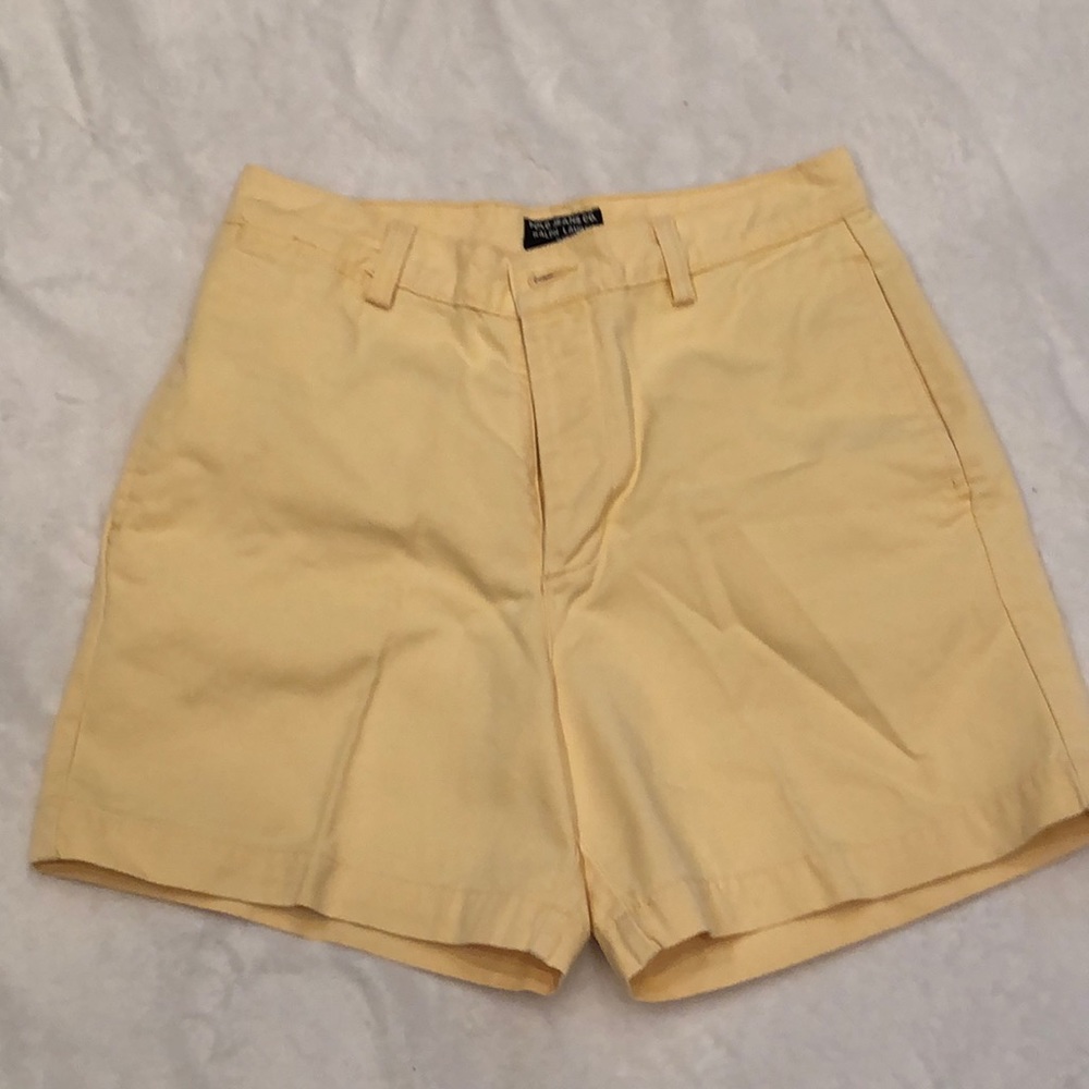 Vtg ‘90s Polo Jeans.Co. Yellow long shorts